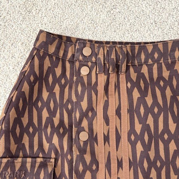 Adidas x Ivy Park Wild Brown Monogram Mini Skirt Women’s Size Small - Picture 3 of 8